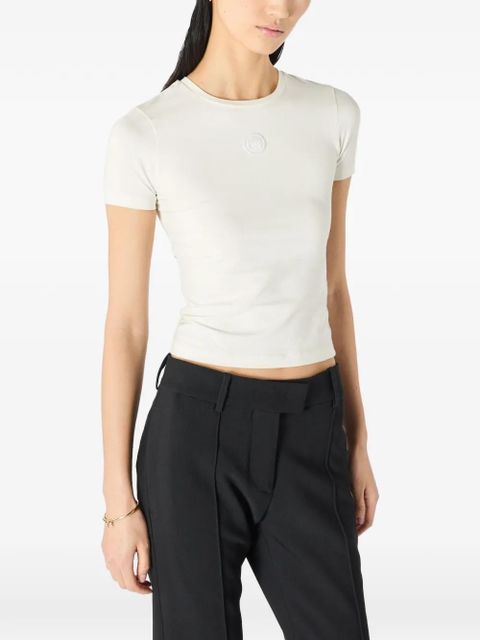 Marine Serre pearl logo baby fit T-shirt - Neutrals