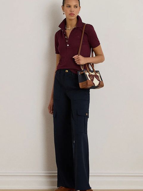 Lauren Ralph Lauren polo damski kolor bordowy 200679219 - zdjęcie produktu nr 2