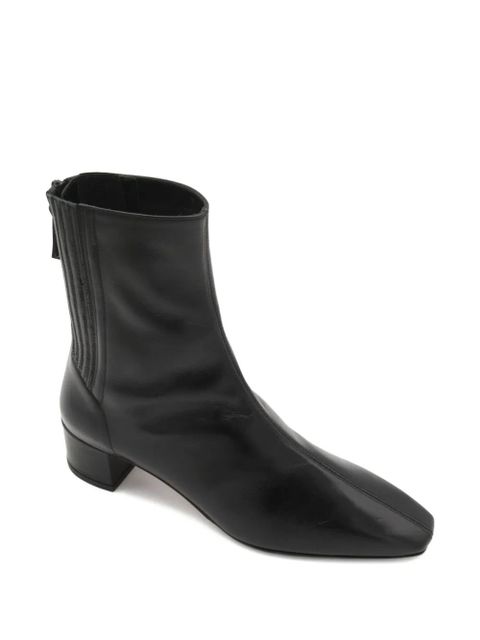 Aquazzura leather block-heel boots - Black