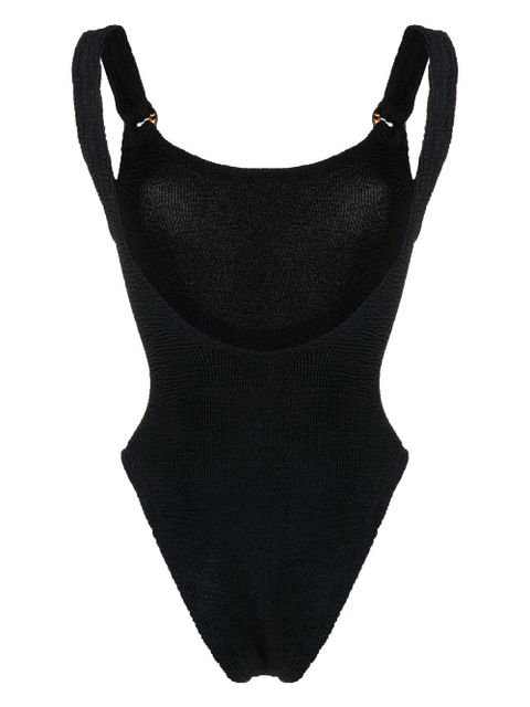 Hunza G Domino scoop-neck swimsuit - Black - zdjęcie produktu nr 2