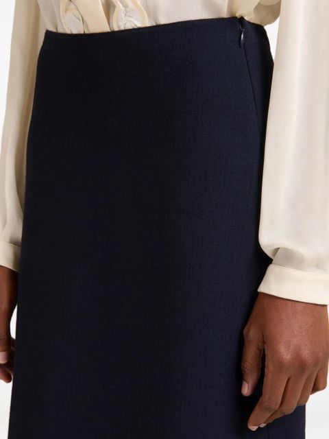 Marni A-line crêpe midi skirt - Blue