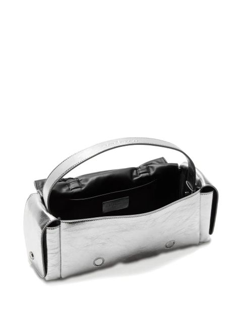 Acne Studios metallic-leather drawstring tote bag - Silver - zdjęcie produktu nr 2