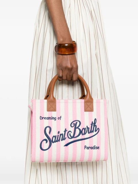MC2 Saint Barth Vanity medium striped-pattern tote bag - Pink - zdjęcie produktu nr 2