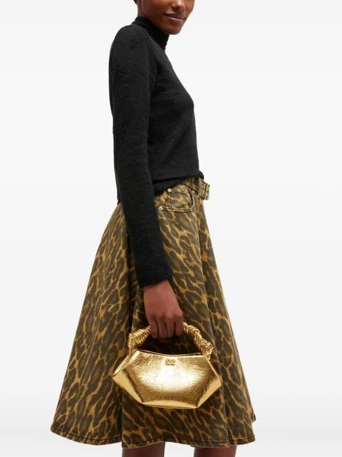 GANNI twisted-handle tote bag - Gold - zdjęcie produktu nr 2