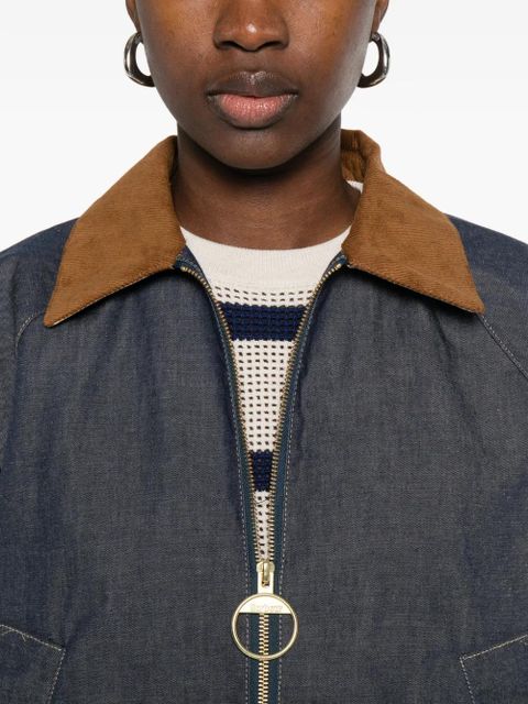 Barbour Freckleton contrast-collar zip-fastening jacket - Blue