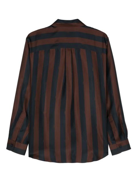 FENDI Pequin-stripe silk shirt - Blue - zdjęcie produktu nr 2
