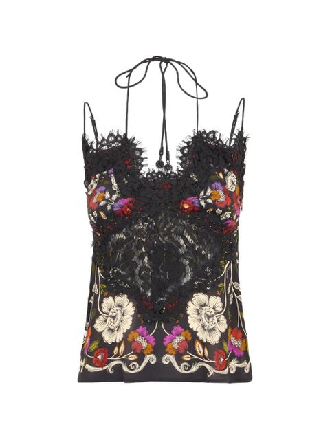 FARM Rio floral sleeveless top - Black - zdjęcie produktu nr 1
