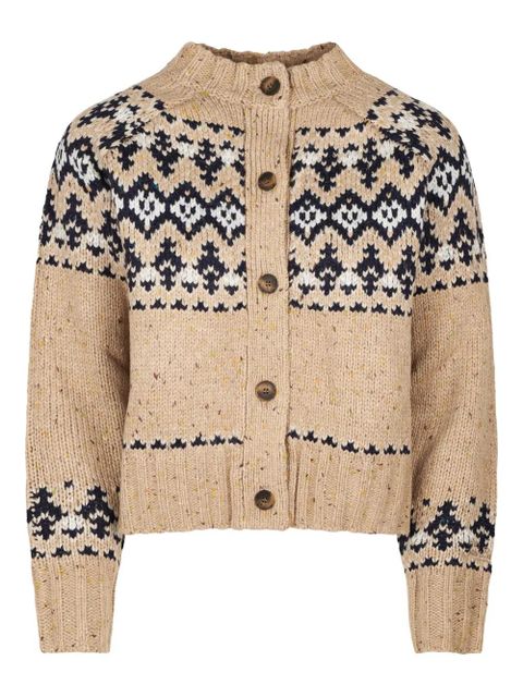 MC2 Saint Barth patterned buttoned cardigan - Neutrals - zdjęcie produktu nr 1