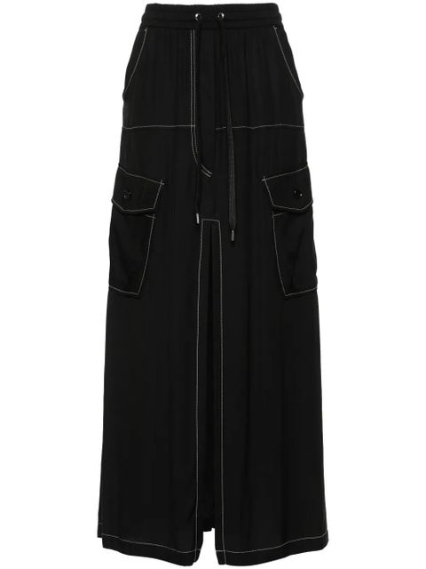 PINKO Gulp contrast-stitching midi skirt - Black - zdjęcie produktu nr 1