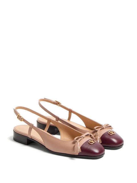 Valentino Garavani Valet Du Roi Kid slingback pumps - Neutrals