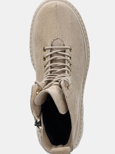 Answear.LAB workery zamszowe kolor beżowy na platformie