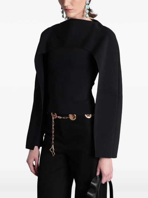 Cult Gaia Alka cape-overlay blouse - Black - zdjęcie produktu nr 2