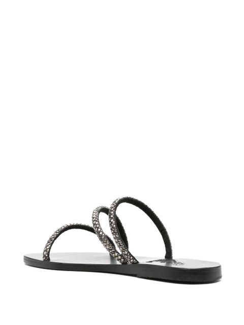 Ancient Greek Sandals Polytimi crystal-embellished sandals - Silver