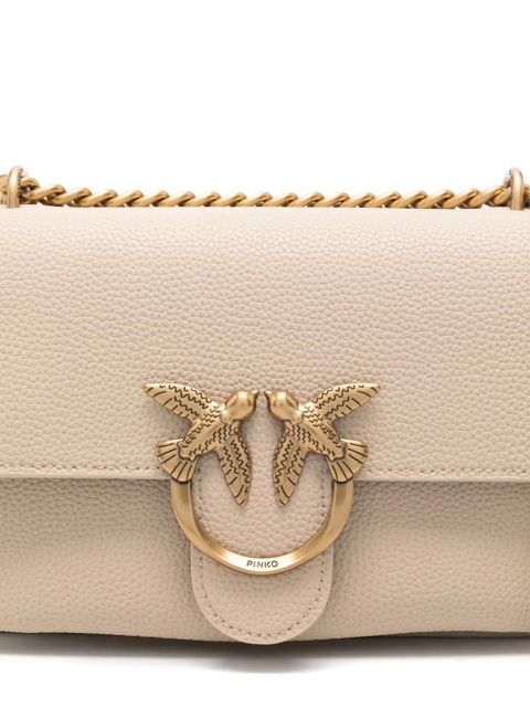PINKO Love Birds-plaque shoulder bag - Neutrals