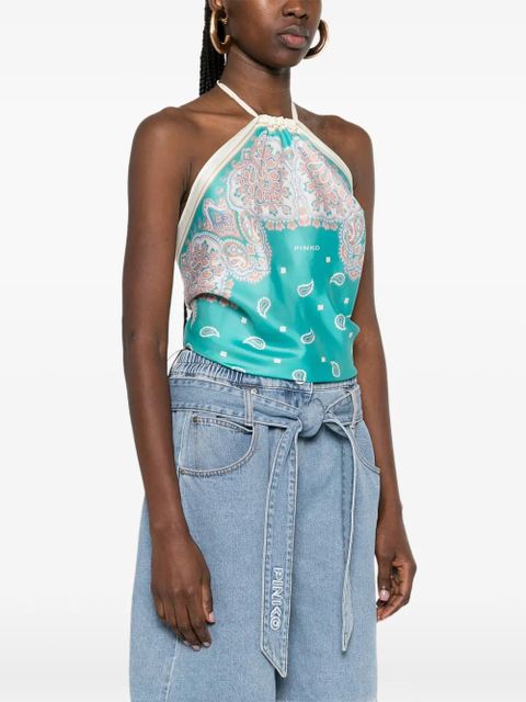 PINKO paisley head scarf - Blue