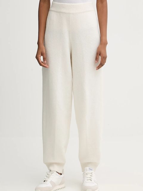 Calvin Klein Underwear spodnie lounge damskie kolor beżowy gładkie LV00QS7569 - zdjęcie produktu nr 1