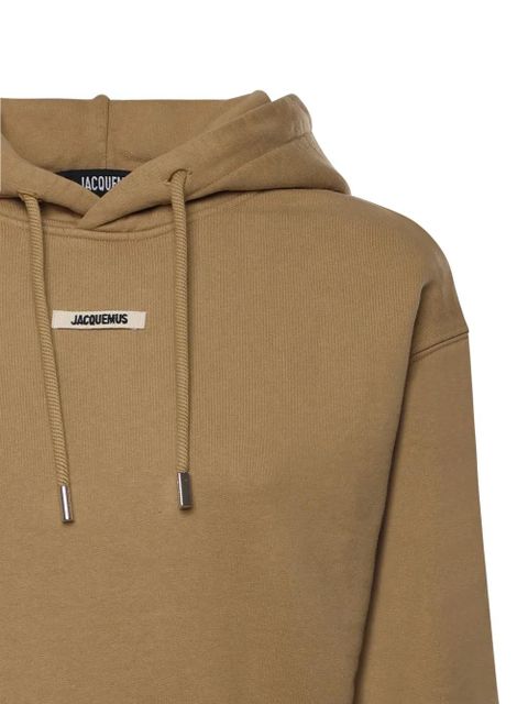 Jacquemus logo-plaque hoodie - Neutrals