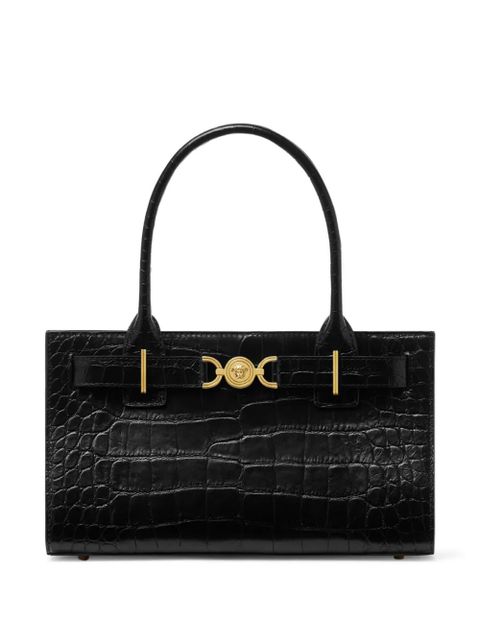 Versace Medusa '95 croc-effect tote bag - Black - zdjęcie produktu nr 1