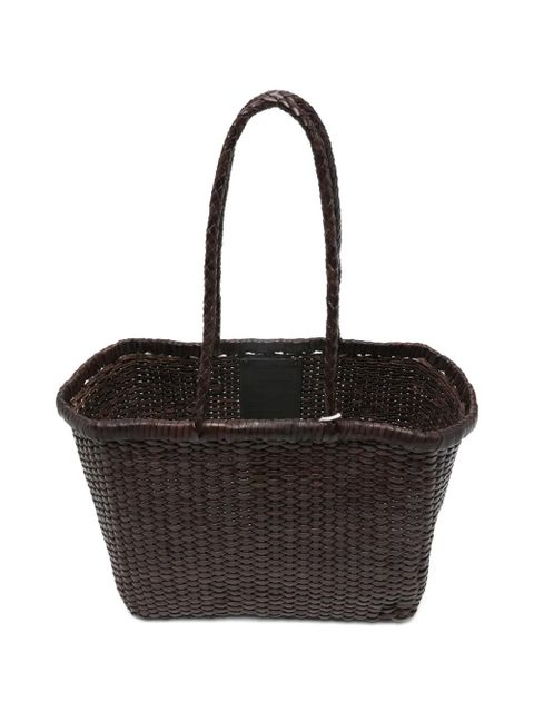 DRAGON DIFFUSION small braided-handle tote bag - Brown