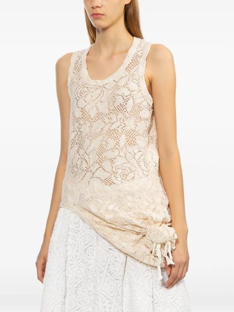 Comme Des Garçons floral-embroidered vest - Neutrals