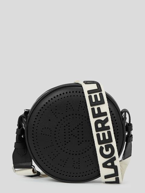 Karl Lagerfeld torebka skórzana K/CIRCLE kolor czarny A3W30059 - zdjęcie produktu nr 1