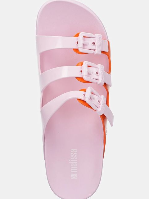 Melissa klapki MELISSA COZY STRIPES AD damskie kolor różowy M 35943 BC956