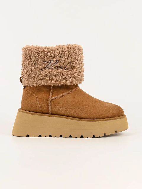 Karl Lagerfeld śniegowce SKYLAR kolor brązowy KL48653 - zdjęcie produktu nr 1