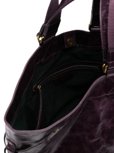 ISABEL MARANT Wardy leather tote bag - Purple