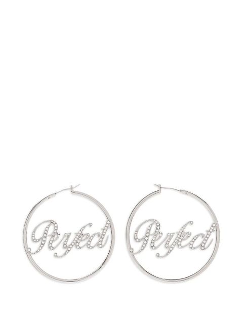 Marc Jacobs crystal-embellished hoop earrings - Silver - zdjęcie produktu nr 1