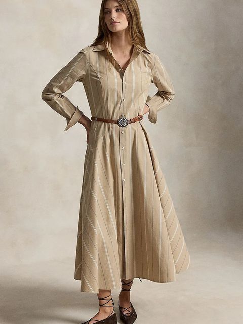 Polo Ralph Lauren sukienka rozkloszowana bawełniana - zdjęcie produktu nr 1