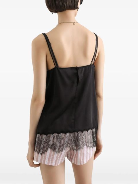 Dolce & Gabbana Silk Satin Top - Black