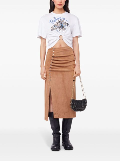 Rabanne logo-print T-shirt - White