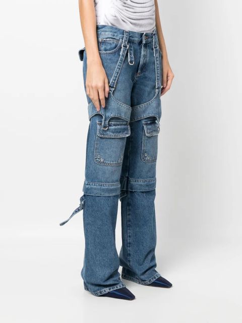 Off-White Cargo Zip straight-leg jeans - Blue