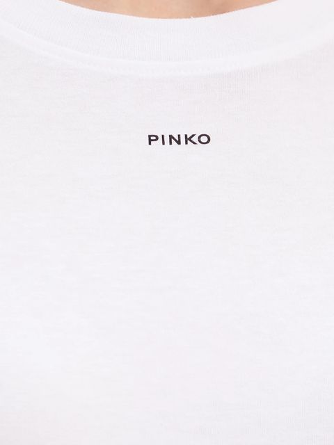 Pinko t-shirt bawełniany damski kolor biały 100373 A2RE