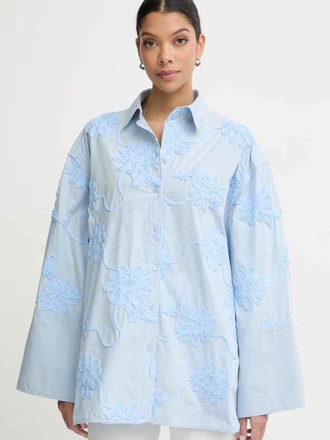 Rotate bluzka koszulowa damska bawełniana - zdjęcie produktu nr 1