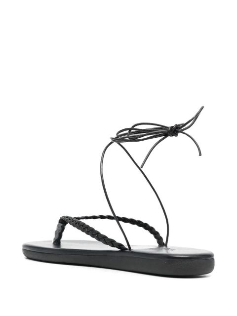 Ancient Greek Sandals braided open-toe sandals - Black