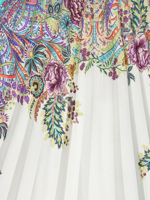 ETRO floral-print pleated silk scarf - Blue - zdjęcie produktu nr 2