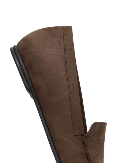 LouLou de Saison Pesaro topstitching loafers - Brown