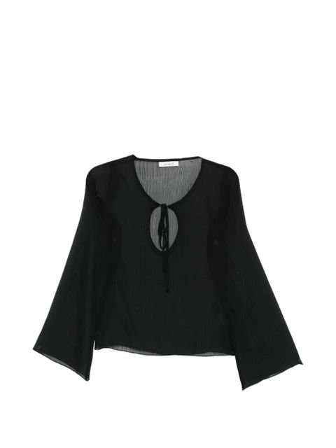 Gimaguas Delia tie-neck long-sleeve top - Black - zdjęcie produktu nr 1