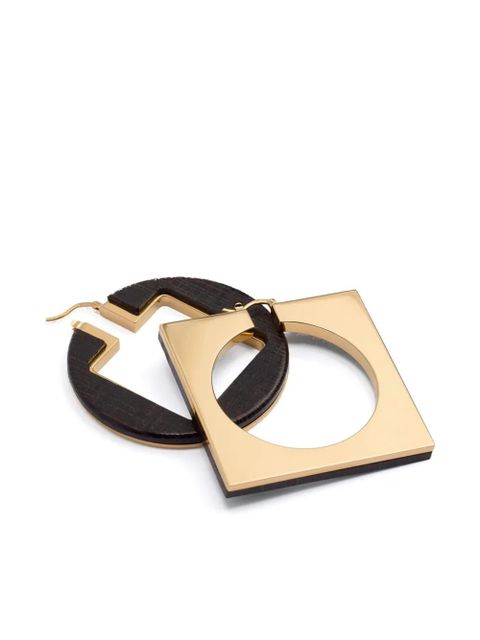 Jacquemus The Rond Carré hoop earrings - Gold
