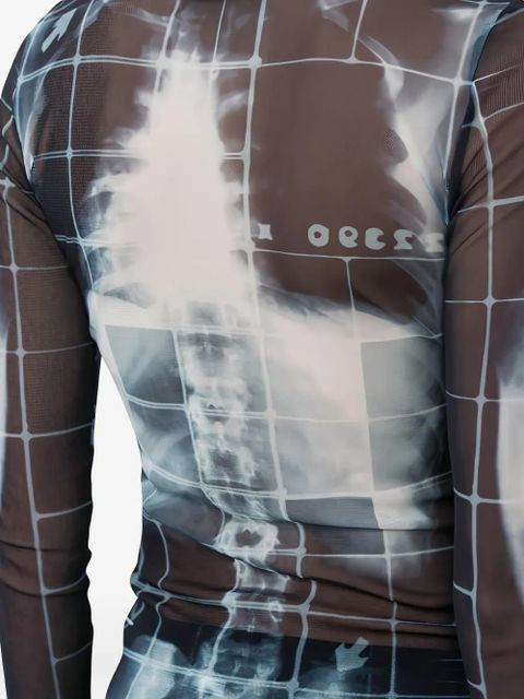 Jean Paul Gaultier Squeletor mesh top - Black