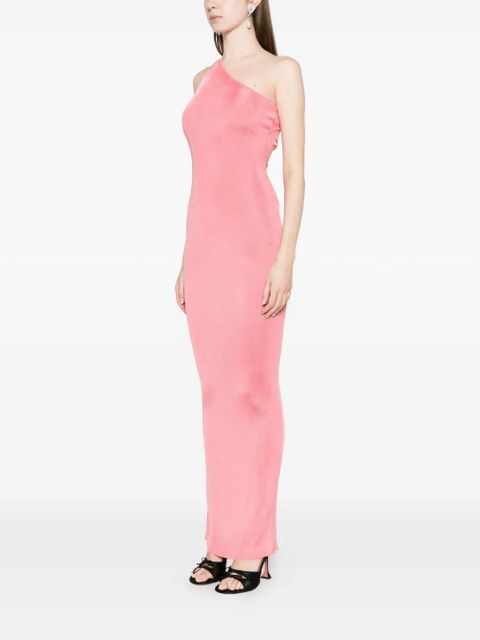 Self-Portrait one-shoulder maxi dress - Pink