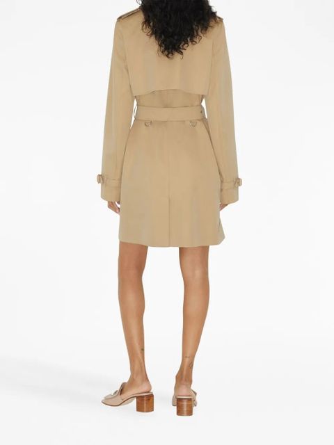 Burberry Vintage Check-trim short trench coat - Neutrals