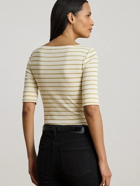 Lauren Ralph Lauren t-shirt damskie kolor beżowy 200980044