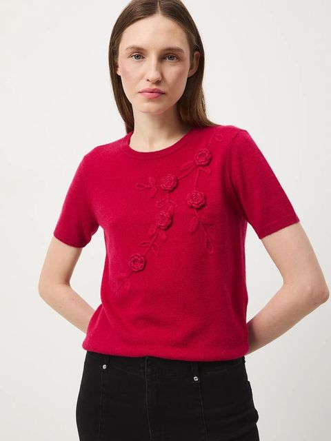 Medicine t-shirt damski kolor czerwony - zdjęcie produktu nr 2