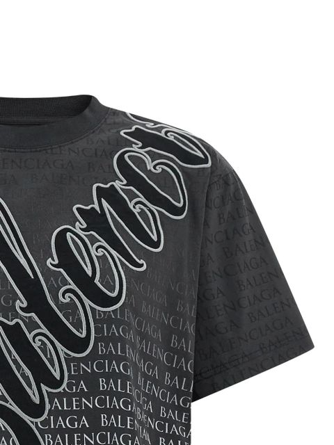 Balenciaga Cursive graphic-print t-shirt - Grey