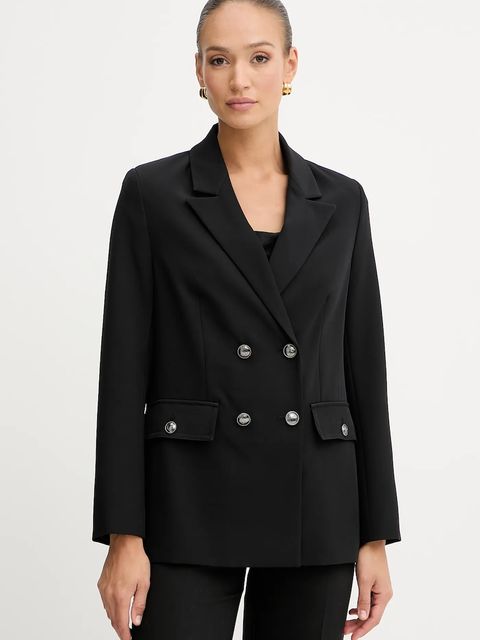 Guess marynarka FIONA kolor czarny dwurzędowa gładka W5YN20 WH9Y2 - zdjęcie produktu nr 1