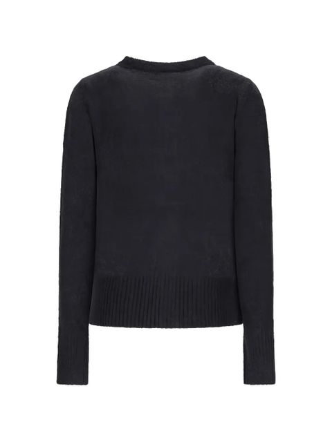 Blumarine floral-appliqué cardigan - Black - zdjęcie produktu nr 2