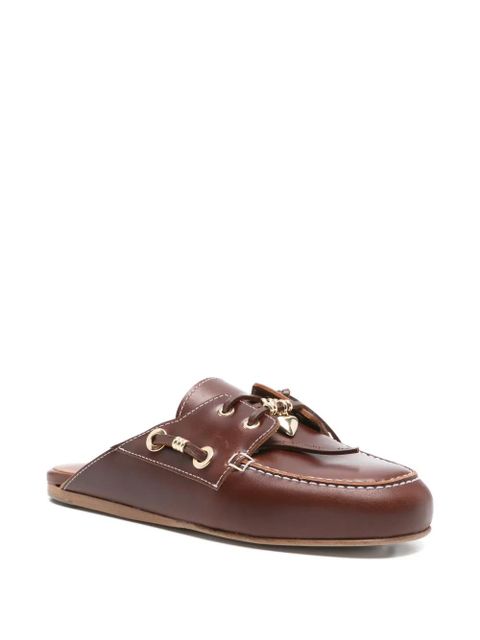 Maje Heitor eyelet lace-up mules - Brown - zdjęcie produktu nr 2