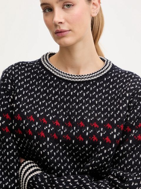 Mammut sweter wełniany Mammut x Cabourn Direttissima kolor czarny ciepły 1014.07060